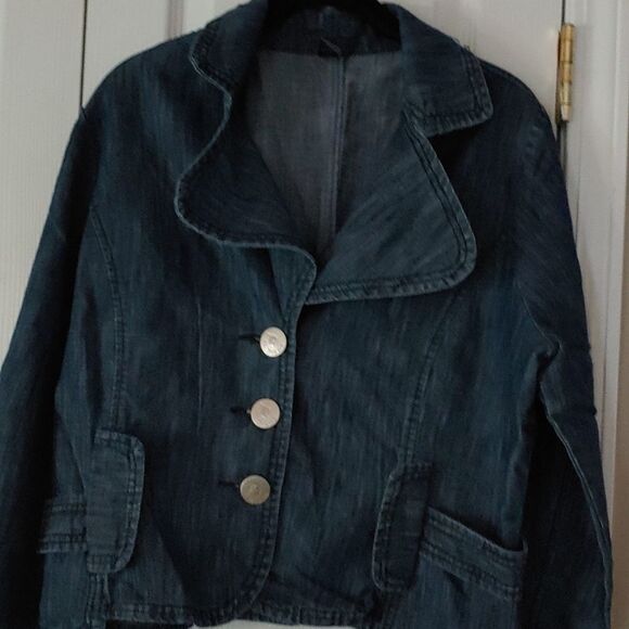 Drama  jean denium jacket and wide leg jean set  NWOT - Picture 10 of 12